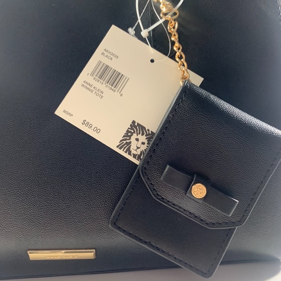 Anne Klein Winnie Tote Black Woman's Purse Bag NWT - Picture 4 of 10
